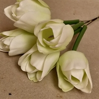 hvid lysegrønne tulipaner kunstige blomster genbrug plastik